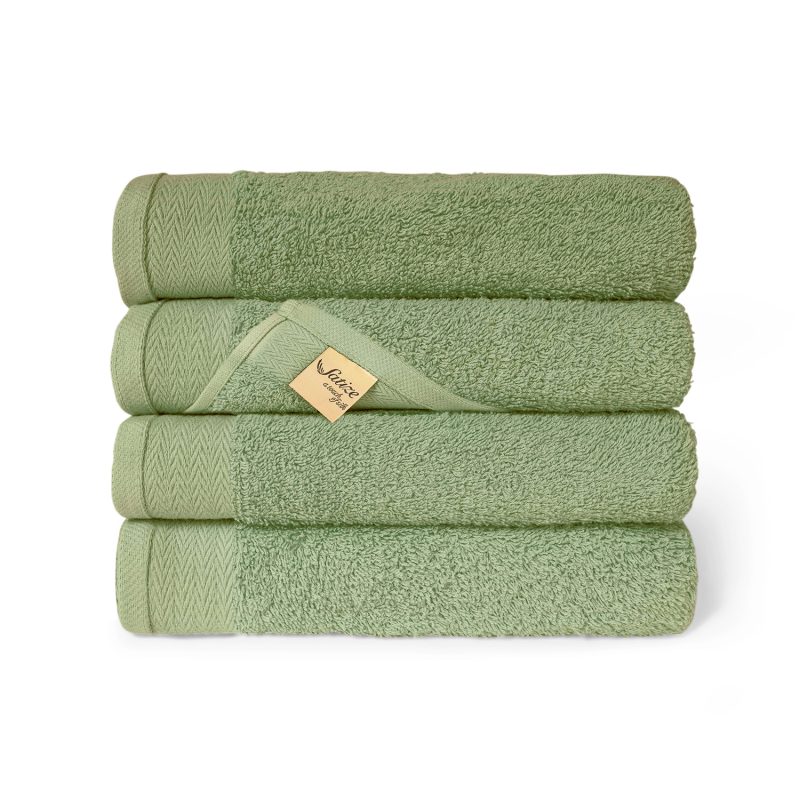 eer belangrijk wandelen Satize Comfort Handdoeken | Groen | 50x100 - TextielDiscounter.nl