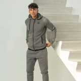 8. Paulo Vici - Model - Sweatvest & Pants - Grey - Front