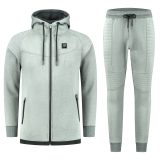 8. Sweatvest & Joggingbroek - lichtgrijs - Front